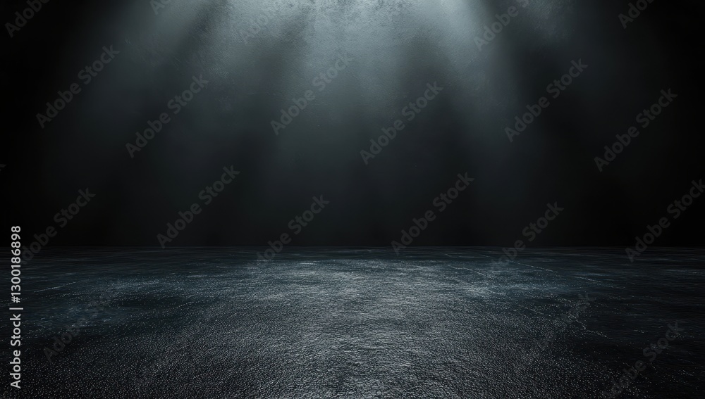 Poster dark and mysterious scene with subtle light beams illuminating the ground in an empty space perfect 
