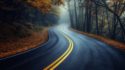 Fototapeta premium Bright empty road - a path to infinity