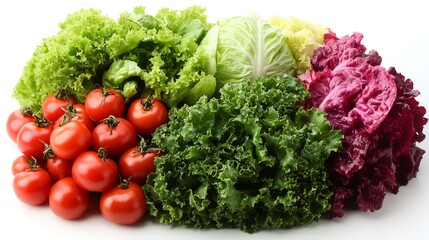 Fresh vegetables creating a colorful and healthy composition