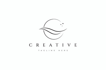 Elegant and Creative Modern Beauty Logo Design with Geometric and Minimalist Elements
