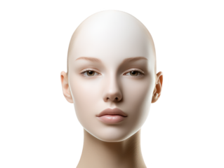 Empowering baldness, a closeup portrait of woman's head, celebrating confidence and beauty