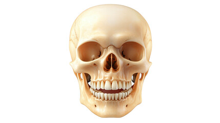 Obraz premium Mystical skull on a blue backdrop, captivating and spooky image for dark fantasy art