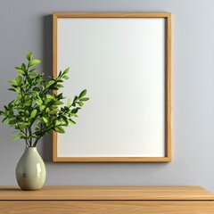 Elegant plant in a vase positioned on a table adding a touch of freshness to the interior decor of the room