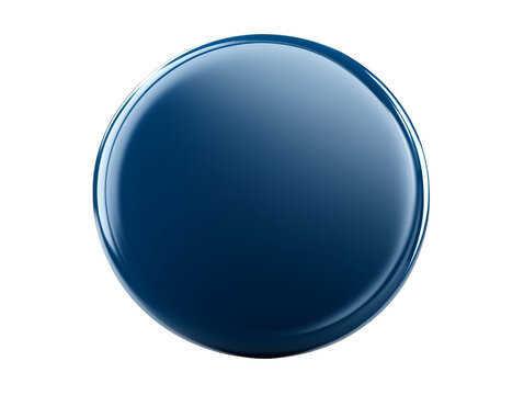 Blue button graphic, clickable element for web design, interface symbol, icon, and interactive digital control