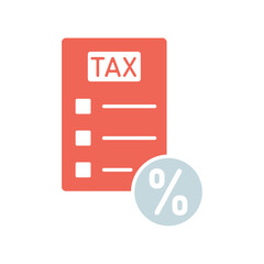 Icon a tax, isolated against a clean background.