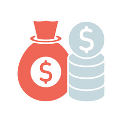 Icon a money, isolated against a clean background.