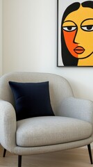 Striking artistic representation of a woman's face painted on a wall creating a bold statement in art