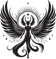 Celestial guardian illustration