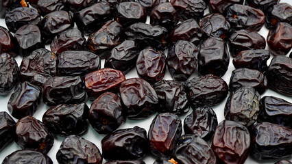 Full frame image of the Ajwa dates, known as the 