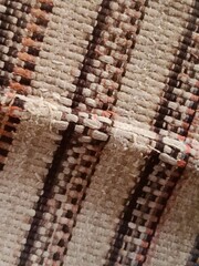close up view of colorful wool carpet.close - up of fabric cloth texture background