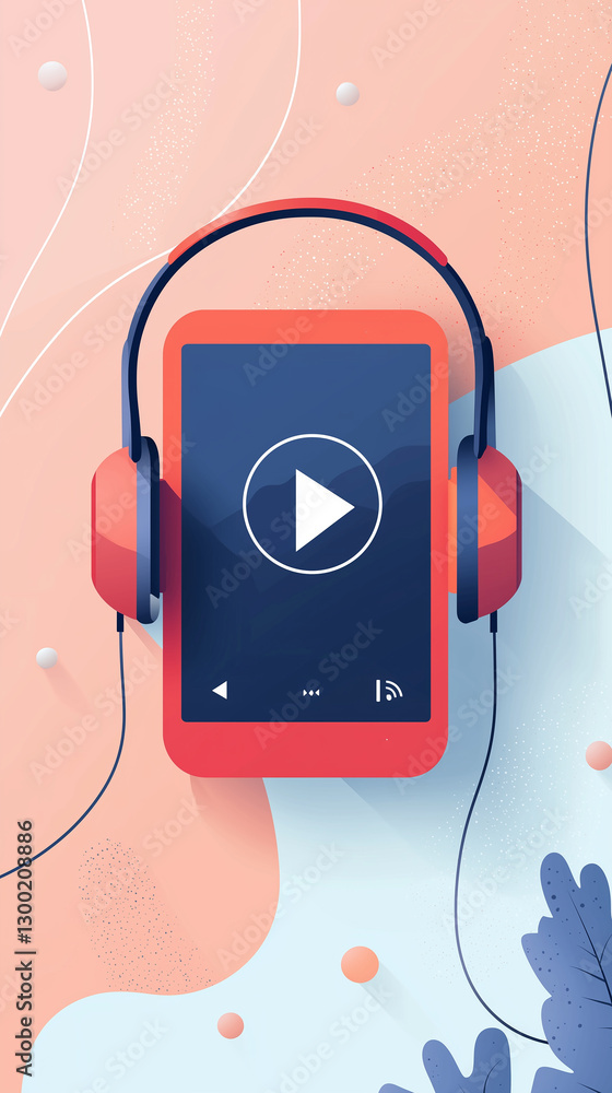 Poster innovative music streaming application interface for digital music interaction and multimedia playli