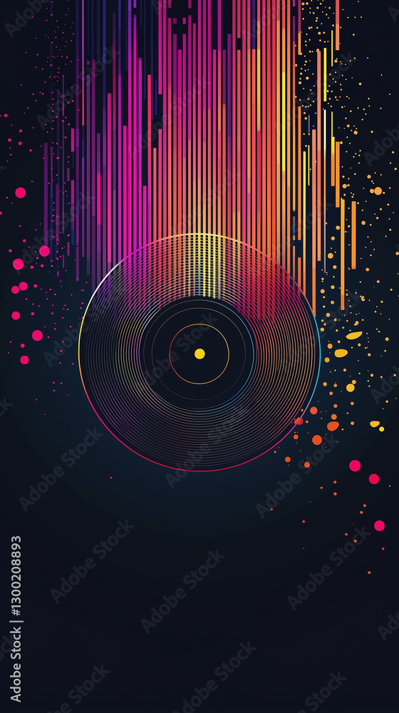Poster engaging interaction with audio platforms exploring digital music streaming applications playlists a