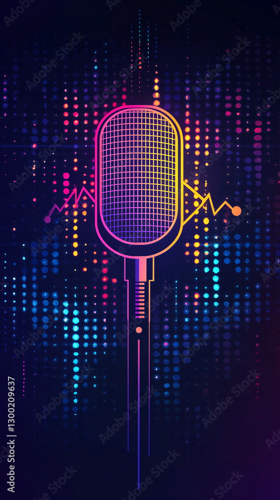 Poster exploring digital music platforms the future of music streaming audio interaction and multimedia ent