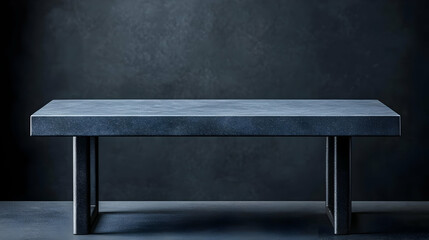 Modern Minimalist Table Displayed Against A Dark Textured Background