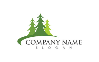 Cedar Tree icon Logo vector illustration design