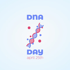 vector graphic of dna day for dna day celebration.