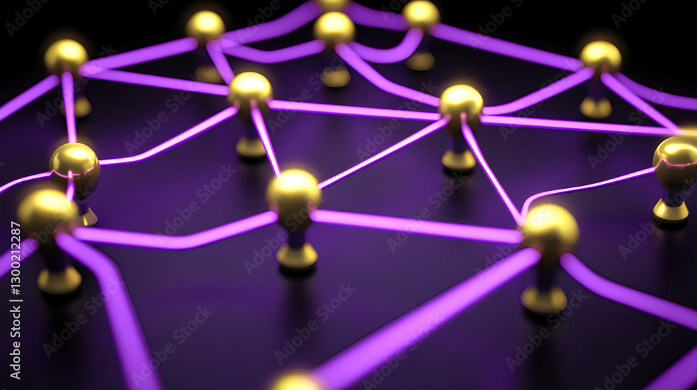 Poster innovative network architecture abstract digital space graphic visualization futuristic environment 