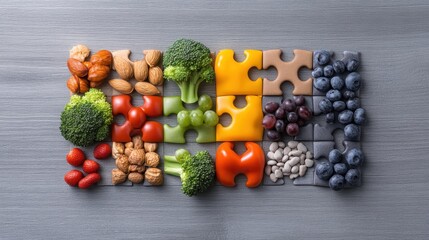Complete and Nutritious Diet Puzzle: Conceptual Arrangement of Food Groups for Balanced Nutrition