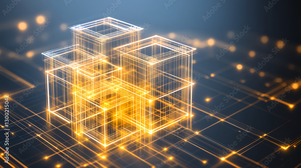 Poster dynamic 3d data visualization digital environment graphic design interactive technology futuristic v