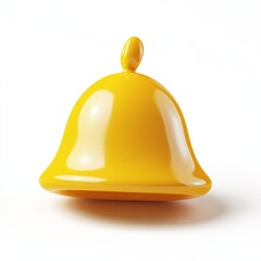 Yellow bell notification icon on white (1)