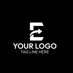 E Letter Logo with Arrow – Modern Business and Technology Branding