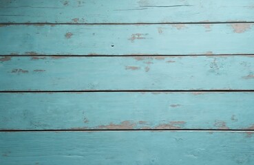 Fototapeta premium Light blue shabby wooden background texture. Painted teal rustic wood wall panel. Abstract teal texture for furniture design, office interior, home interior backdrop. Grunge plank pattern for vintage