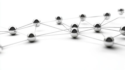 Intricate monochrome molecule structure on white backdrop, chemistry, science, research