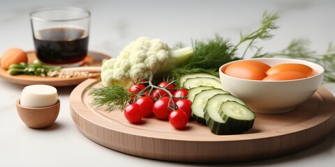 Hightech digital system for personalized meal planning with plenty of room for copy 