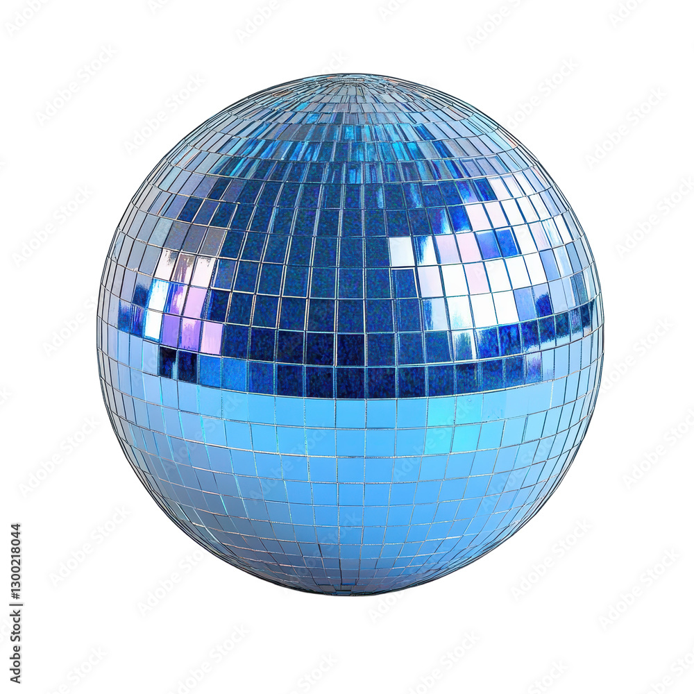 Poster shimmering blue mirror ball reflects light in a mesmerizing display ready to illuminate any event wi