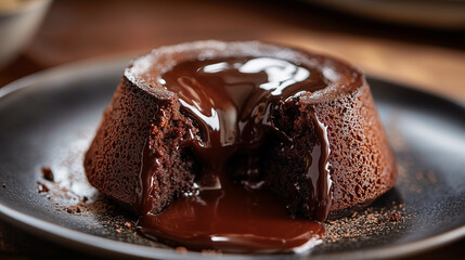 Molten Chocolate Lava Cake with Rich Gooey Center