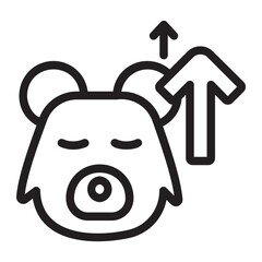 bear line icon