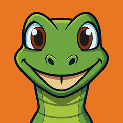 green snake cartoon