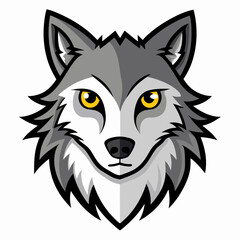 wolf head vector