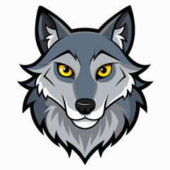 wolf head vector