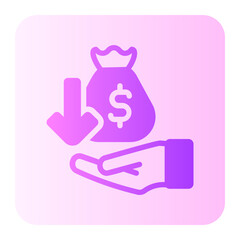 Borrow  gradient icon