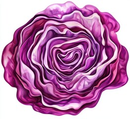 Obraz premium Vibrant Purple Cabbage Close-Up View