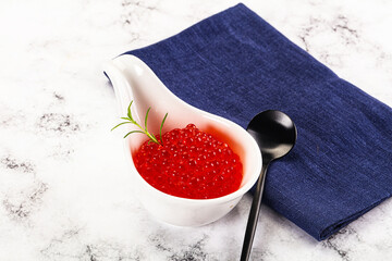 Luxury red caviar salmon fish