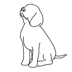 beagle puppy vector illustration