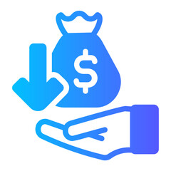 Borrow  gradient icon