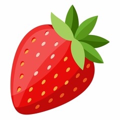 strawberry illustration on white background