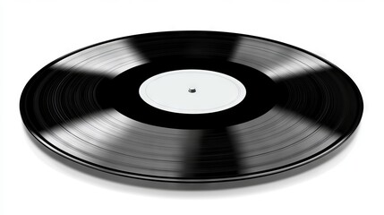 A standalone vinyl record mockup on a smooth surface highlights a minimalist design perfect for music projects and promotions, showcasing the enduring charm of classic vinyl
