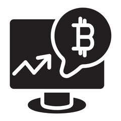 cryptocurrency glyph icon