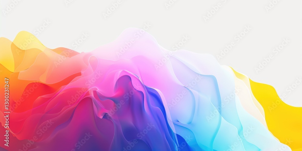 Poster soft abstract fluid gradient with pink and blue tones. gentle and smooth design. background image of
