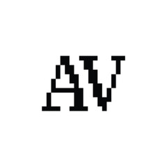 AV monogram logo design letter text name symbol monochrome logotype alphabet character simple logo