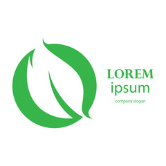 fresh leaf logo design for natural life