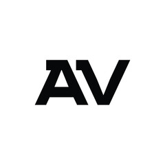 AV monogram logo design letter text name symbol monochrome logotype alphabet character simple logo