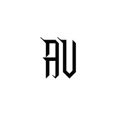 AV monogram logo design letter text name symbol monochrome logotype alphabet character simple logo