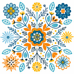 Fototapeta premium seamless pattern with flowers
