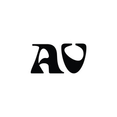 AV monogram logo design letter text name symbol monochrome logotype alphabet character simple logo