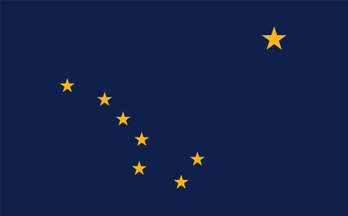 Flag of Alaska, vector state of US banner